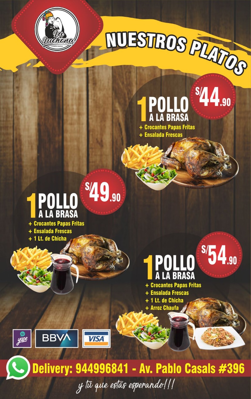 Carta de LA LUCHONA en Urb. Mochica, Trujillo — página 2